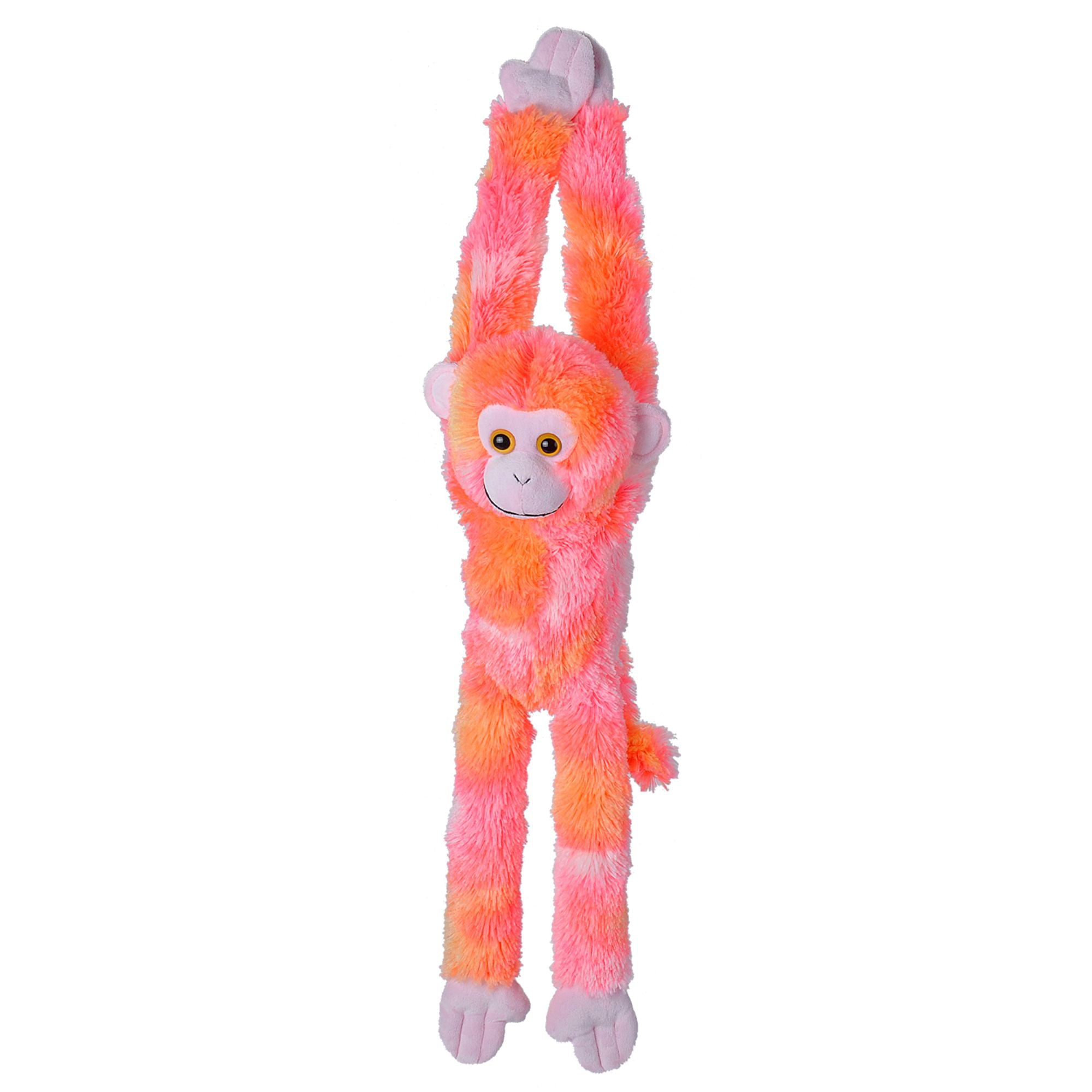 Wild Republic Hanging Monkey Multi Vibe Pink 20 Inch - Toyworld NZ