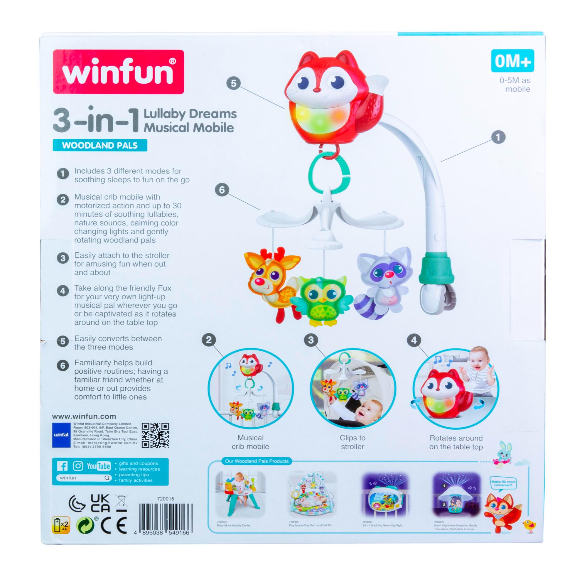 Winfun 3-In-1 Lullaby Dreams Musical Mobile