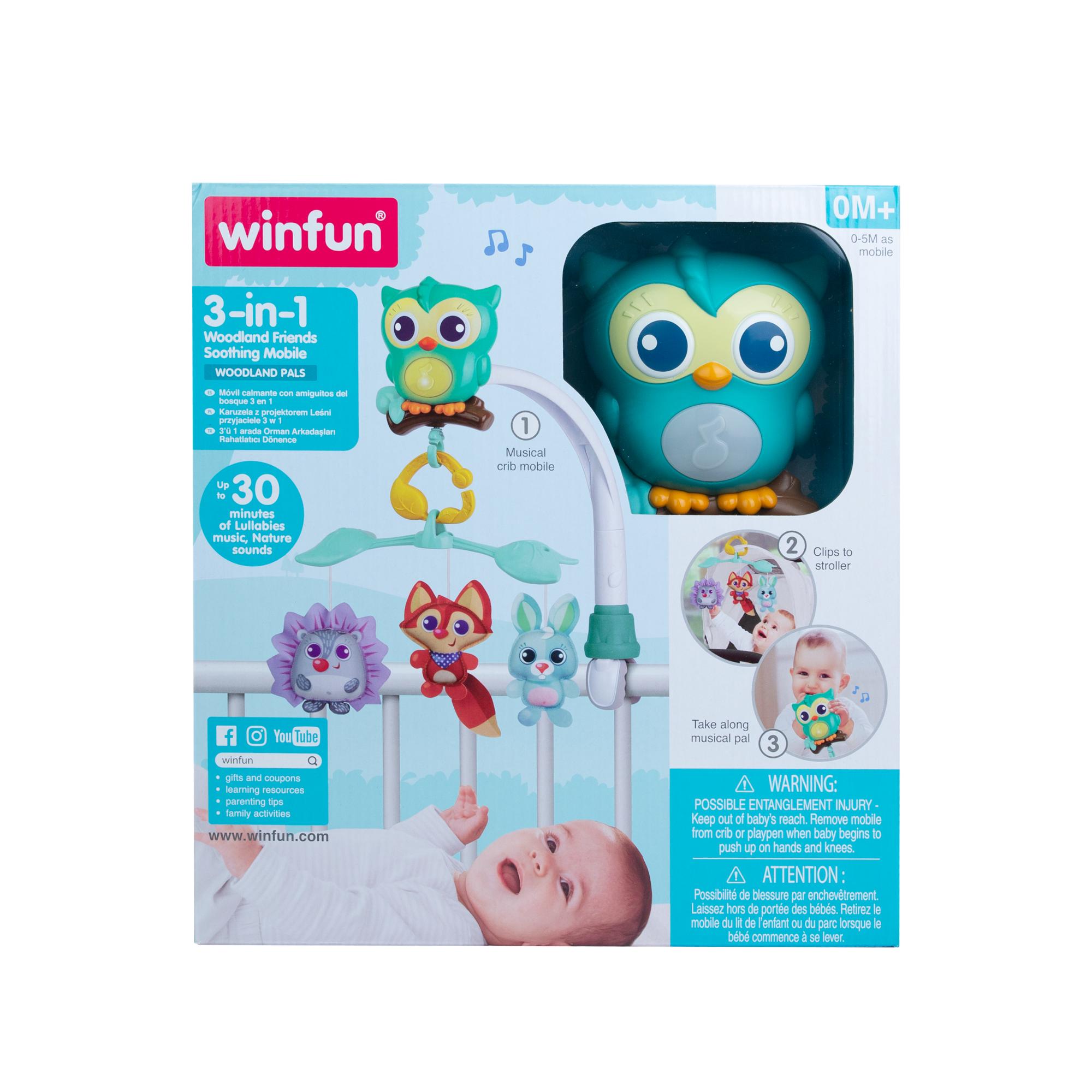 Winfun 3-In-1 Woodland Friends Soothing Mobile