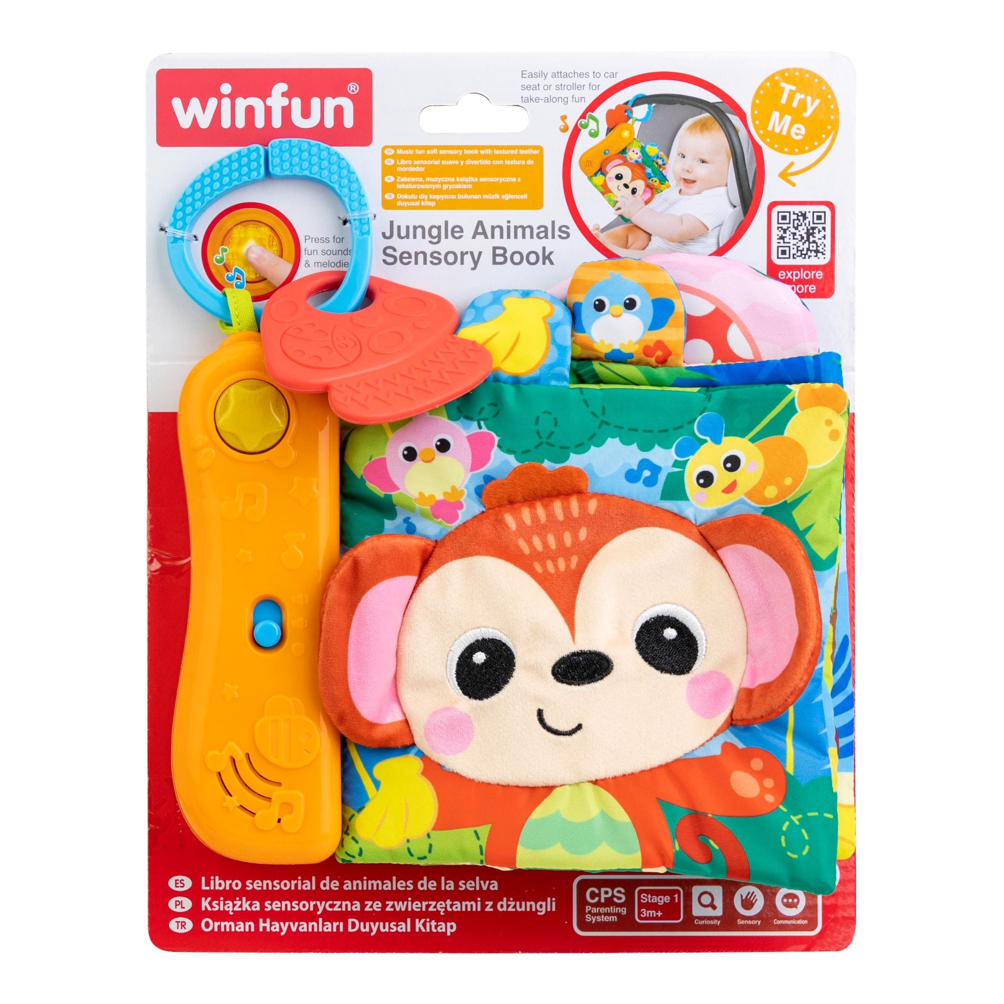 Winfun Jungle Animals Sensory Book