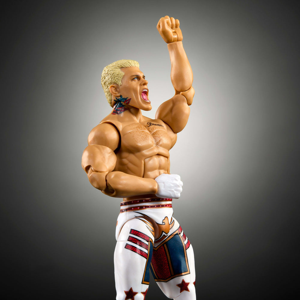 Close up of the WWE Elite Collection Cody Rhodes 'The American Nightmare' Action Figure