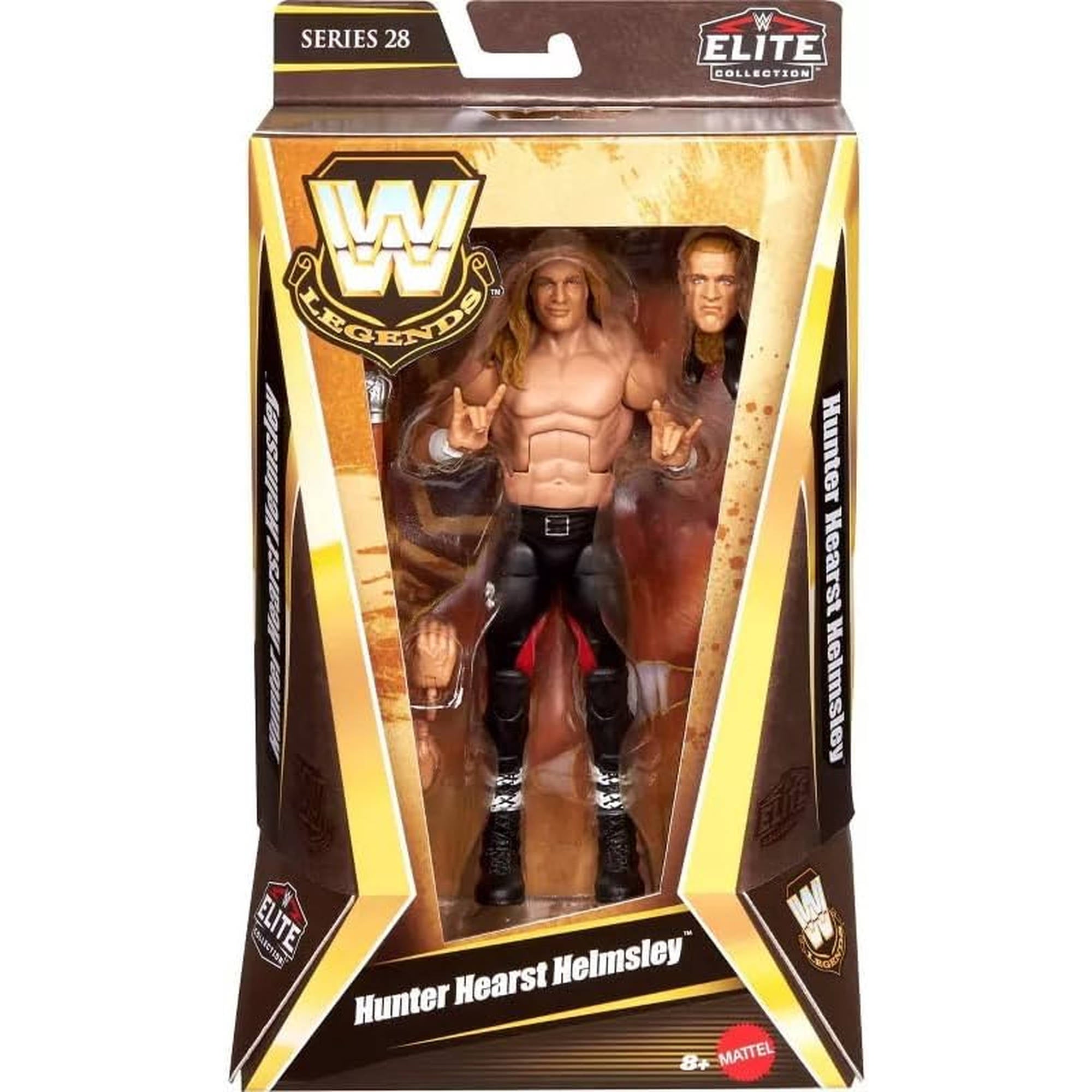 WWE Elite Collection Legends Series 28 Hunter Hearst Helmsley Action Figure, in packaging
