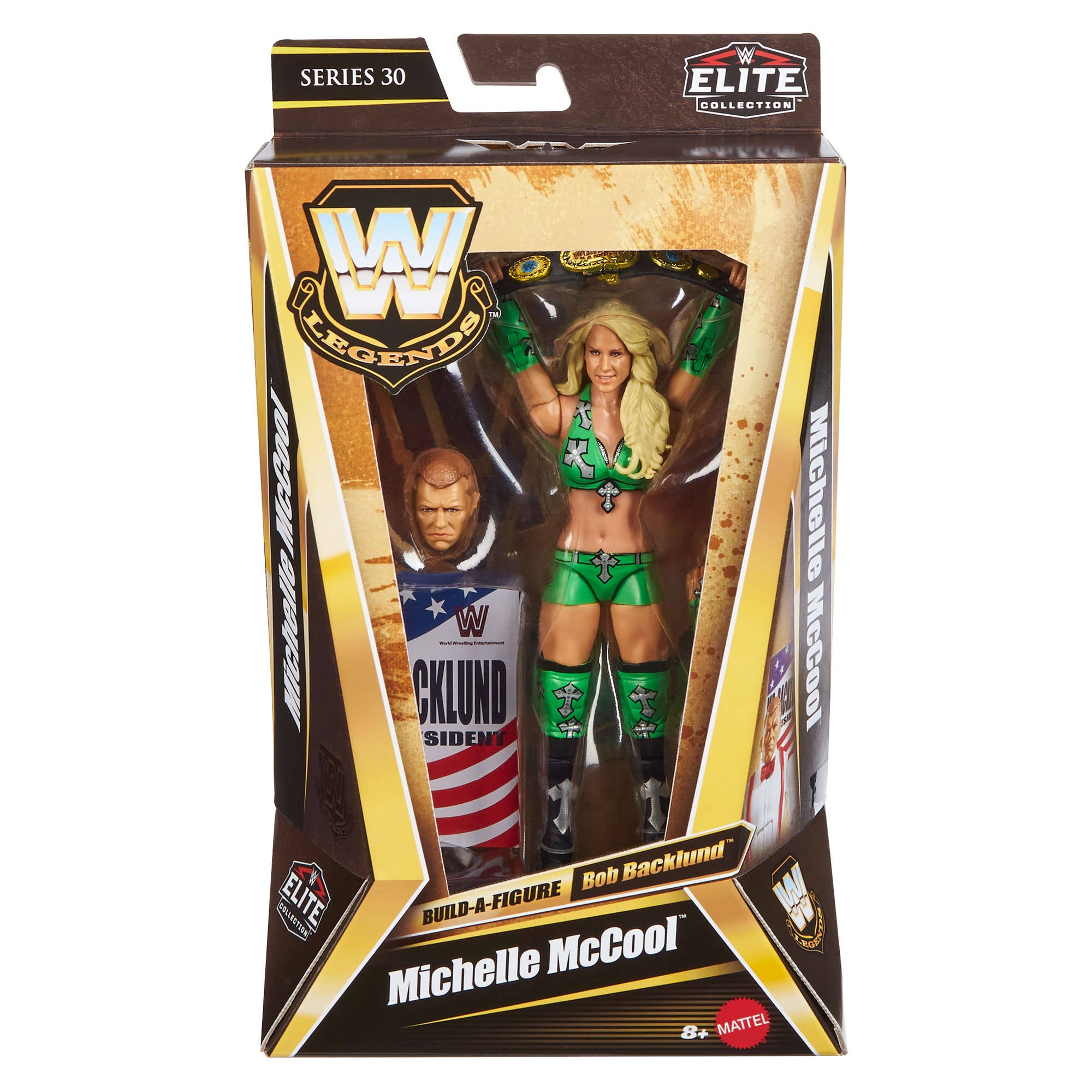 WWE Elite Collection Legends Series 30 Michelle McCool Action Figure doll, in packaging