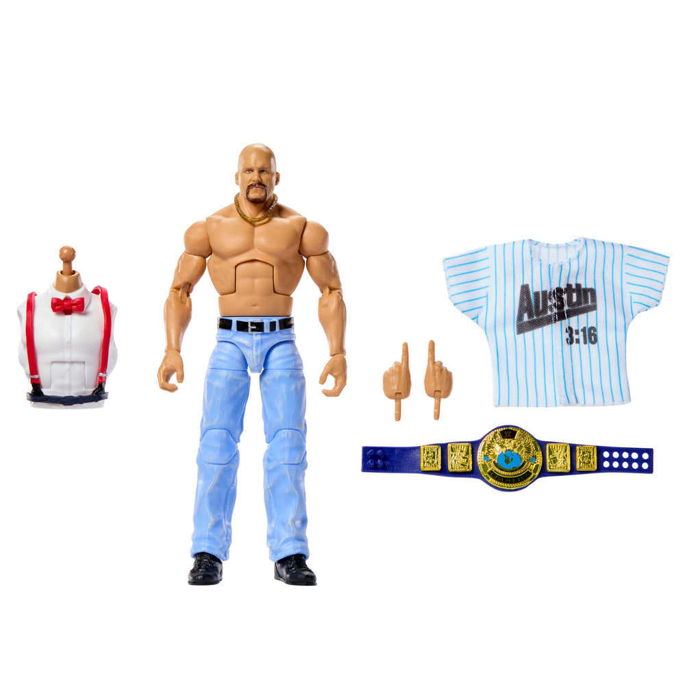 WWE Legends Elite Collection Stone Cold Steve Austin Action Figure doll with accessories