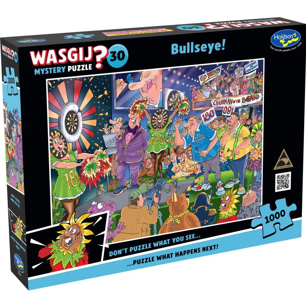 Wasgij Mystery #30 Bullseye! 1000 Piece Jigsaw Puzzle set in box