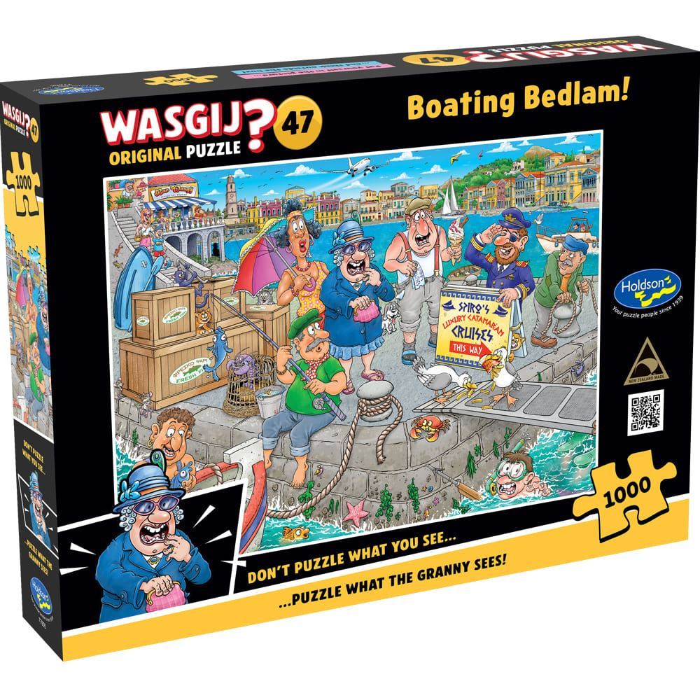 Wasgij Original #47 Boating Bedlam! 1000 Piece Jigsaw Puzzle set in box