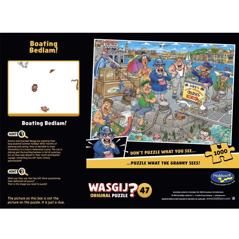 Wasgij Original #47 Boating Bedlam! 1000 Piece Jigsaw Puzzle set in box