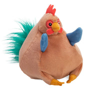 Wild Republic Flipkins 5-Inch Plush soft toy Chicken, with weighted bottom for flipping game.