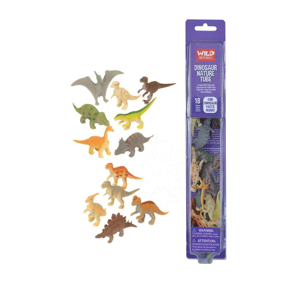 Wild Republic Nature Tube of dinosaur Figures toys.