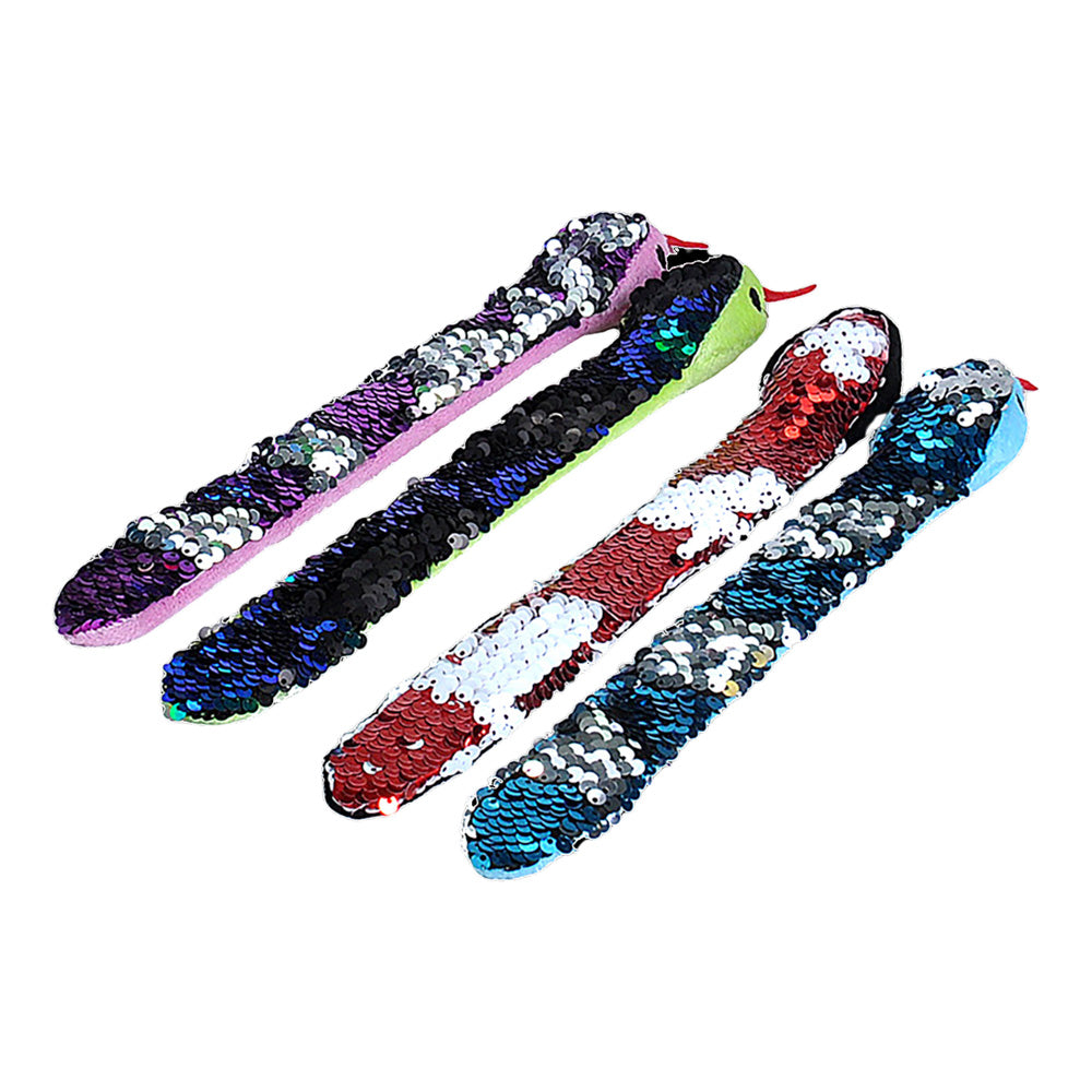 Wild Republic Sequinned Snake Snap Band Assorted Styles - Toyworld NZ