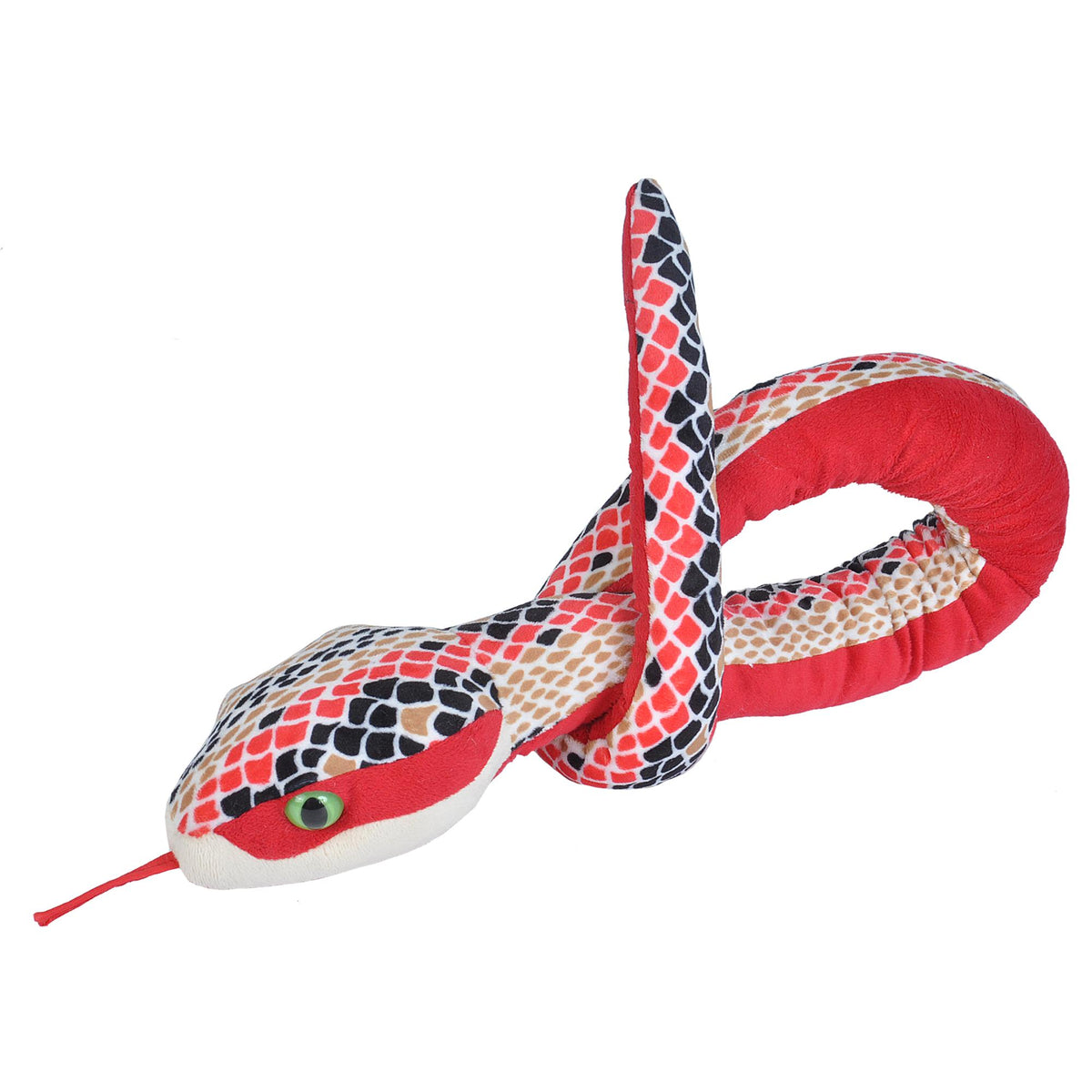 Wild Republic Snake 54 Inch Plush soft toy - Red Scales.