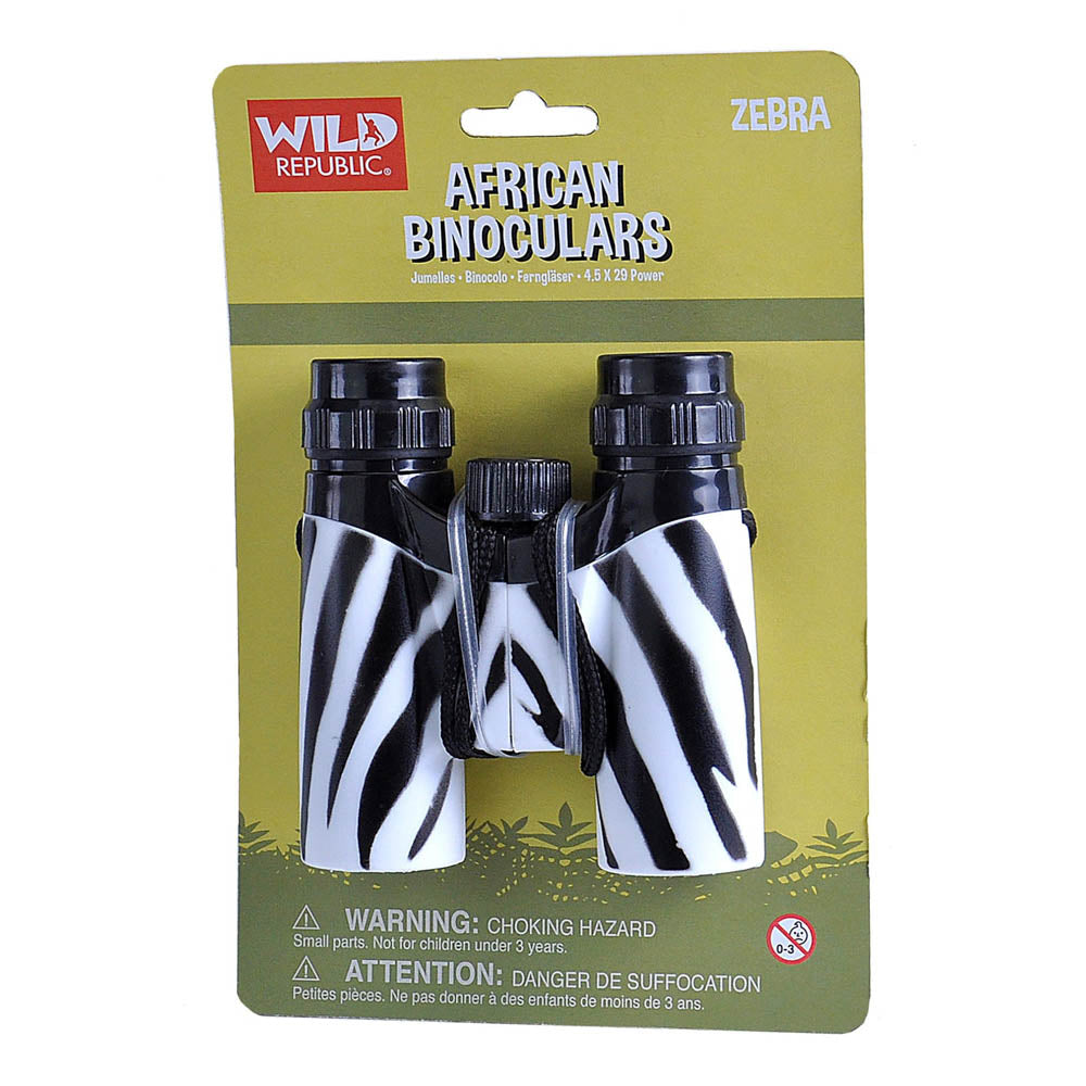 Wild Republic African Safari Binoculars with Zebra print.