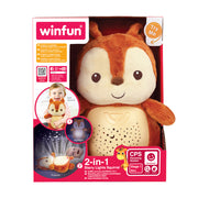 Winfun 2-In-1 Starry Lights Squirrel night light, in packaging