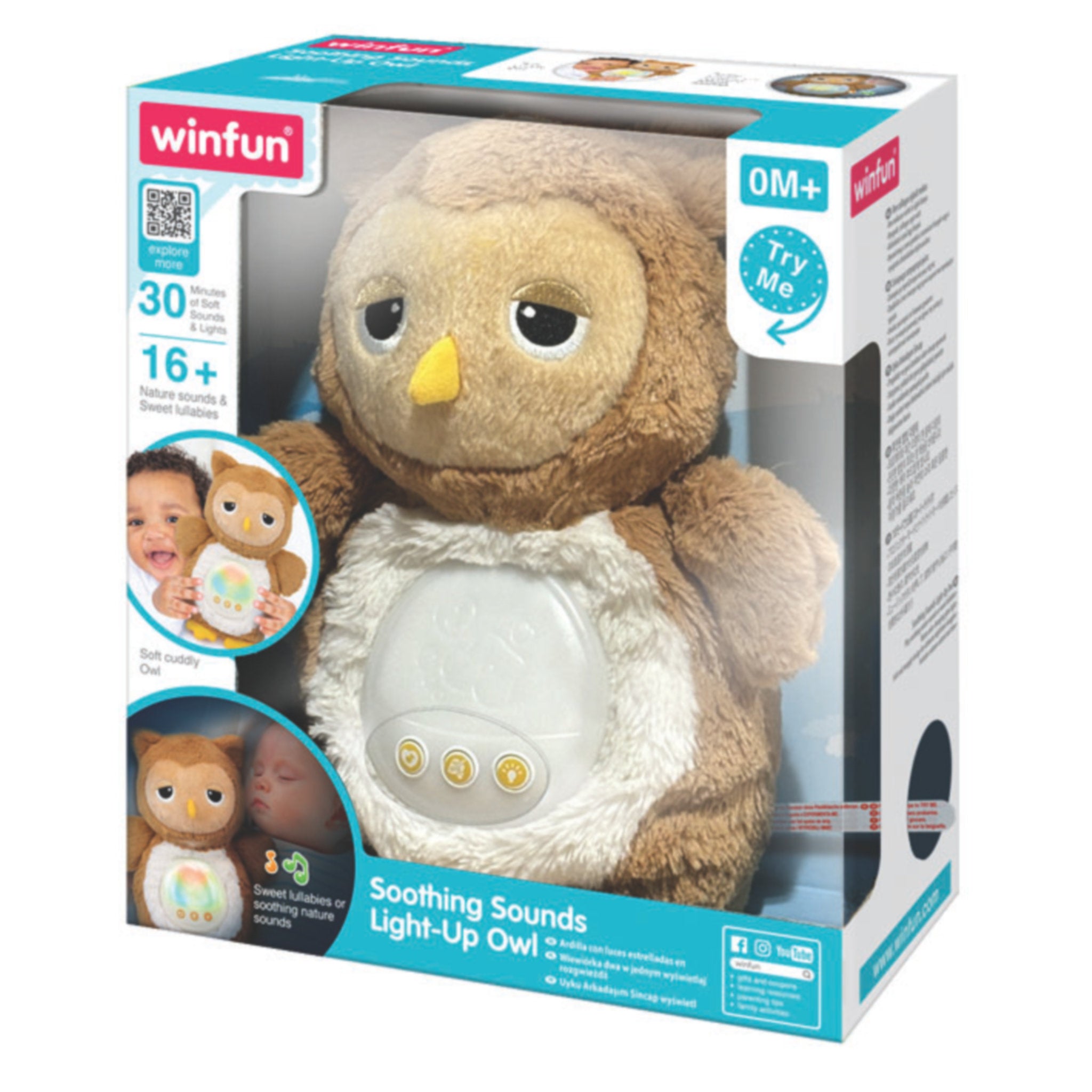 Winfun Soothing Sounds Light-Up Owl Plush