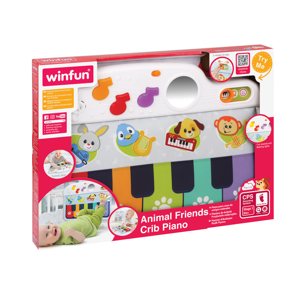 Winfun Animals Friends Toy Piano inside Crib, in packaging