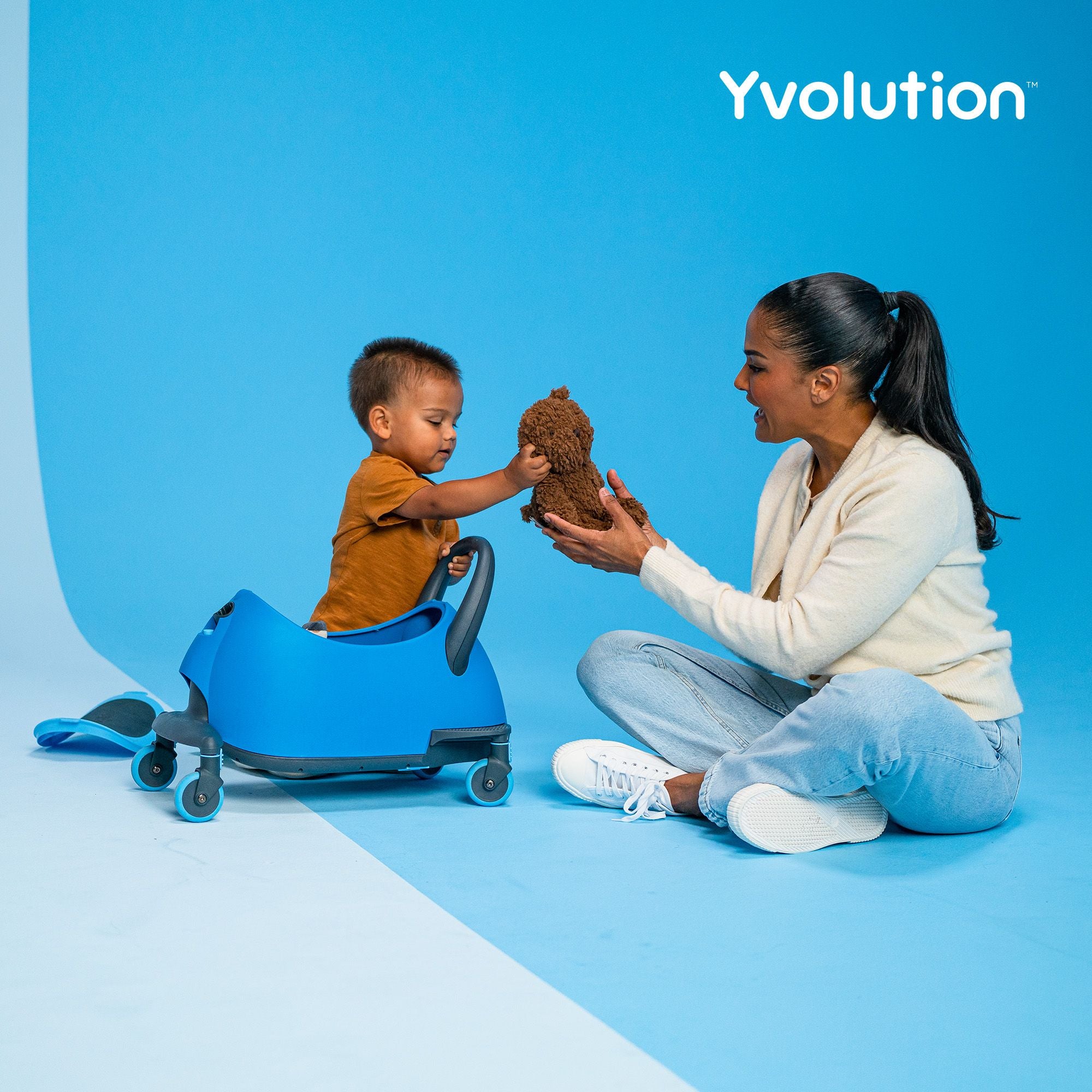 Yvolution Y Glider Luna 5In1 Kids Scooter Blue