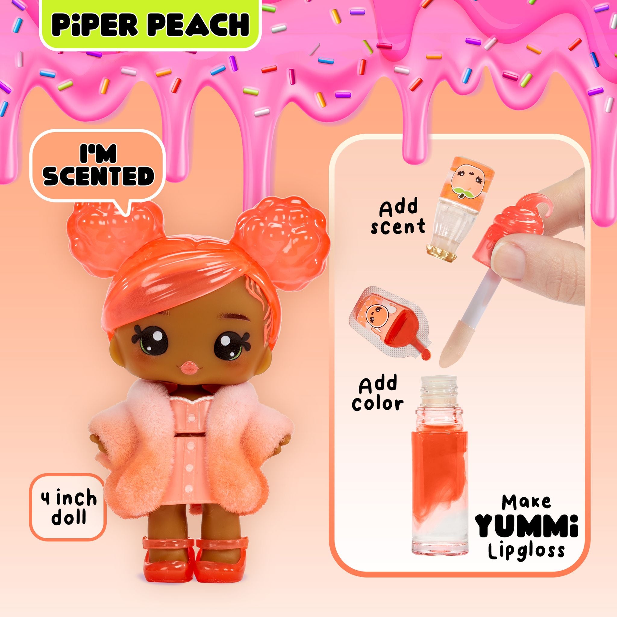 Yummiland Lipgloss Doll-Piper Peach