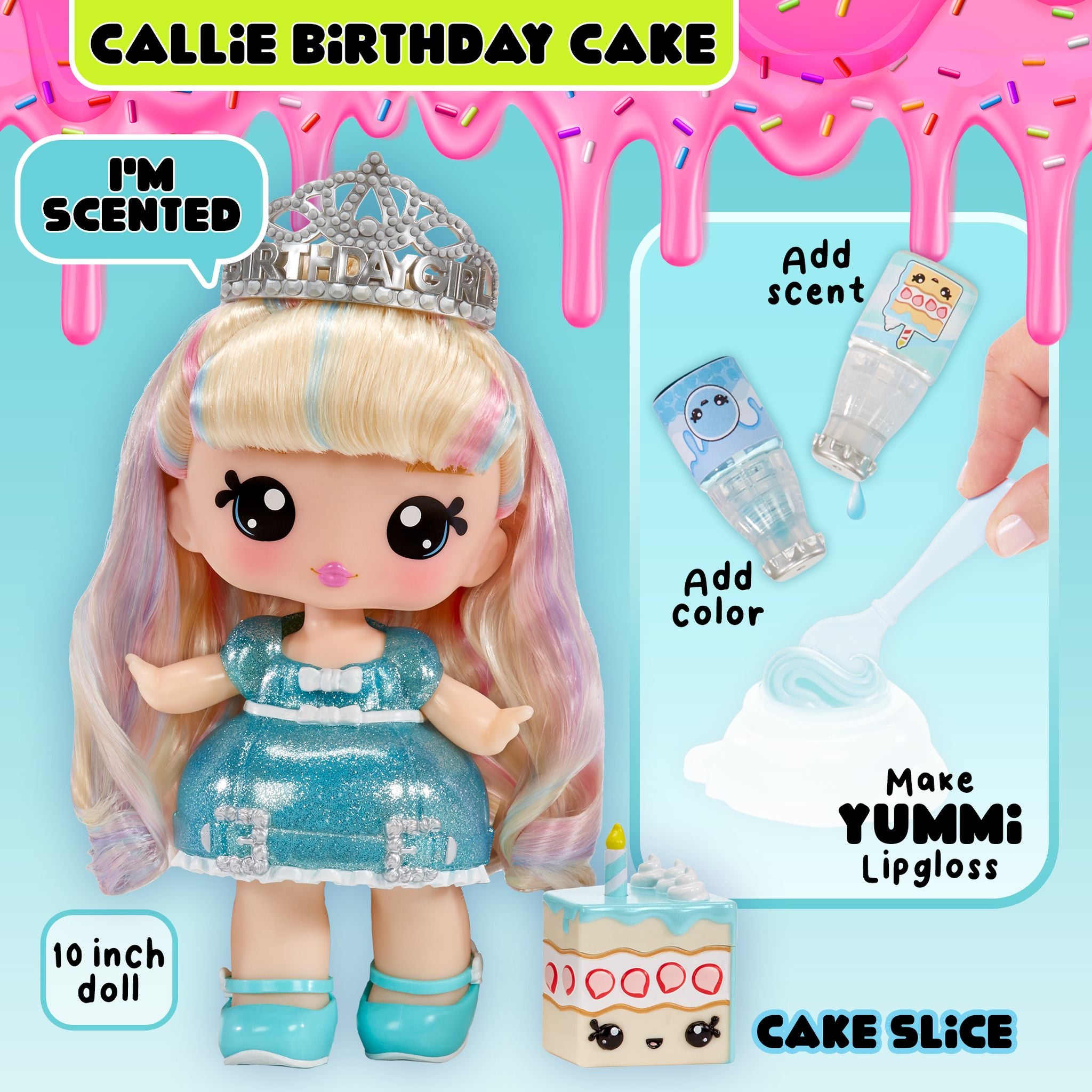 Yummiland Large Doll and Lipgloss Pet-Callie B Cake