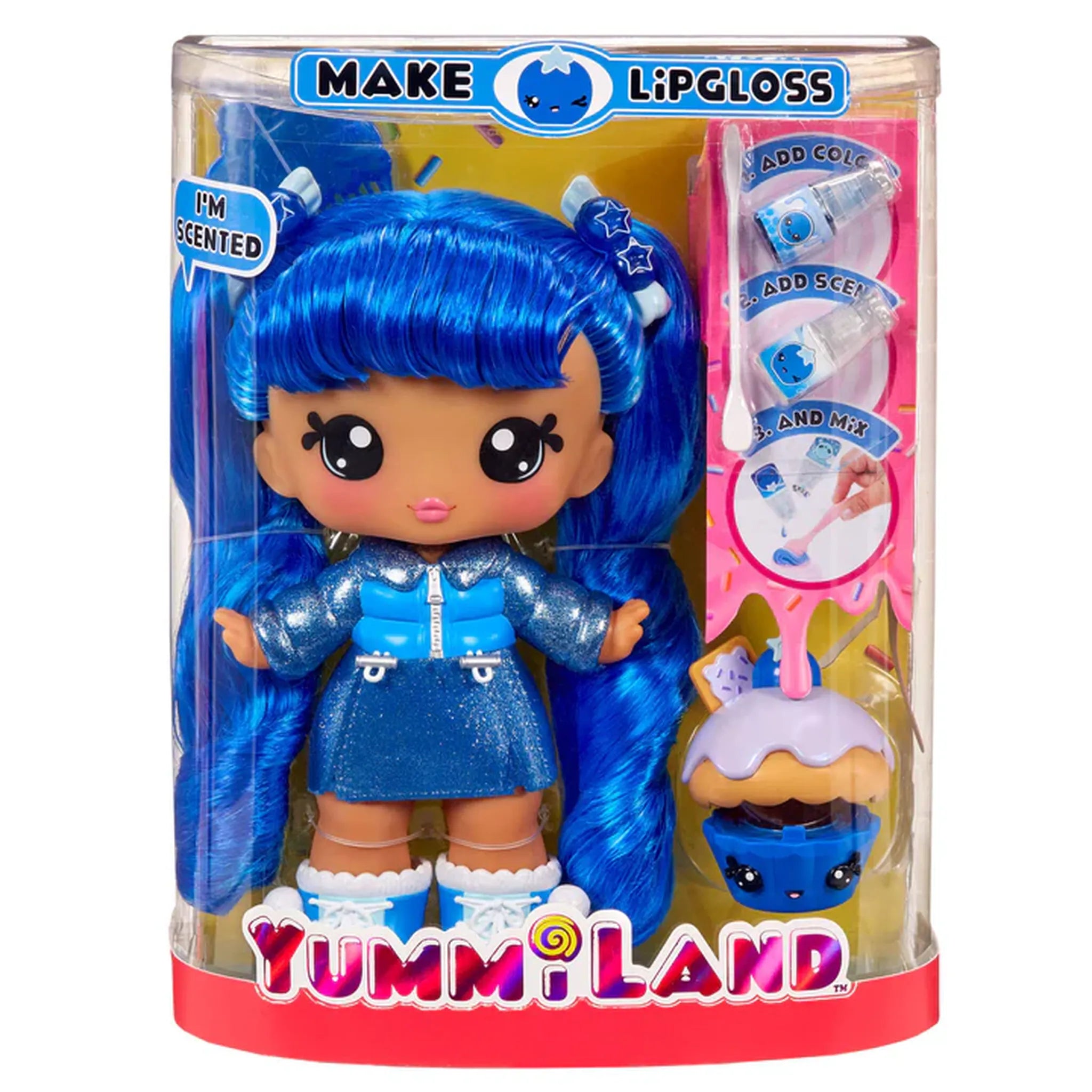 Yummiland Large Doll and Lipgloss Pet-Rory Blueberry