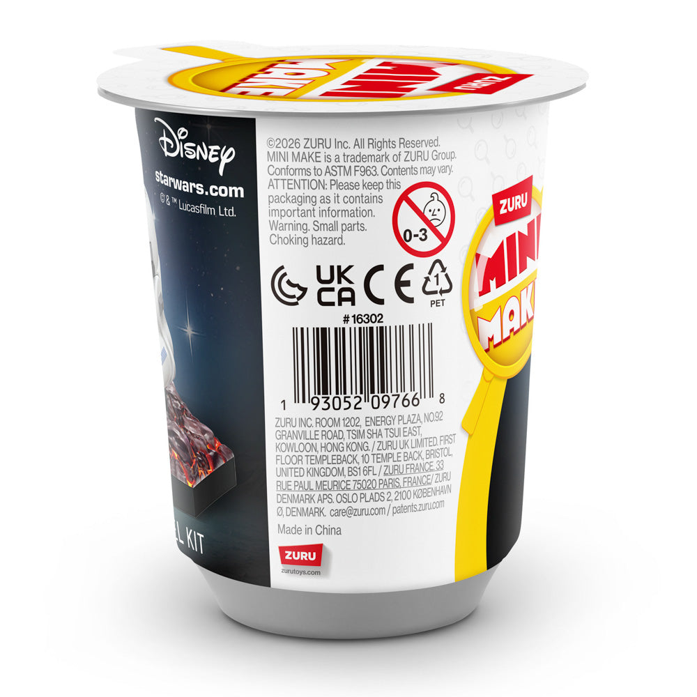 Back packaging of the ZURU Mini Make - Star Wars Blind Box mystery toys