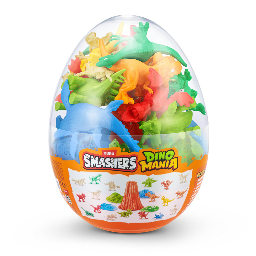 ZURU Smasher DINO Mania Large Egg with Dinosaur toys and slime - Assorted Styles