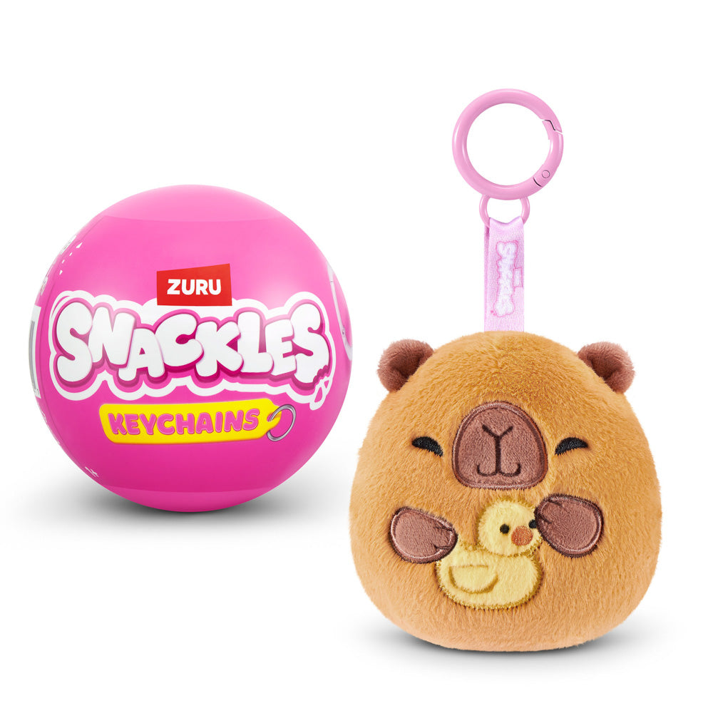 ZURU Snackles 3.5 Inch Toy Plush Keychains - Series 1 Mystery Capsule.