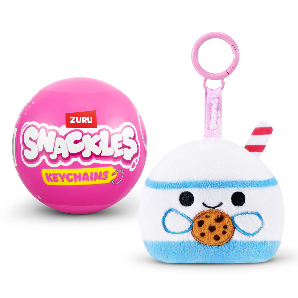 ZURU Snackles 3.5 Inch Toy Plush Keychains - Series 1 Mystery Capsule.
