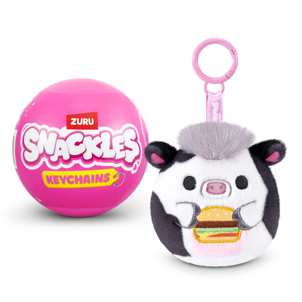 ZURU Snackles 3.5 Inch Toy Plush Keychains - Series 1 Mystery Capsule.