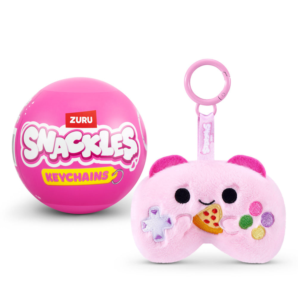 ZURU Snackles 3.5 Inch Toy Plush Keychains - Series 1 Mystery Capsule.