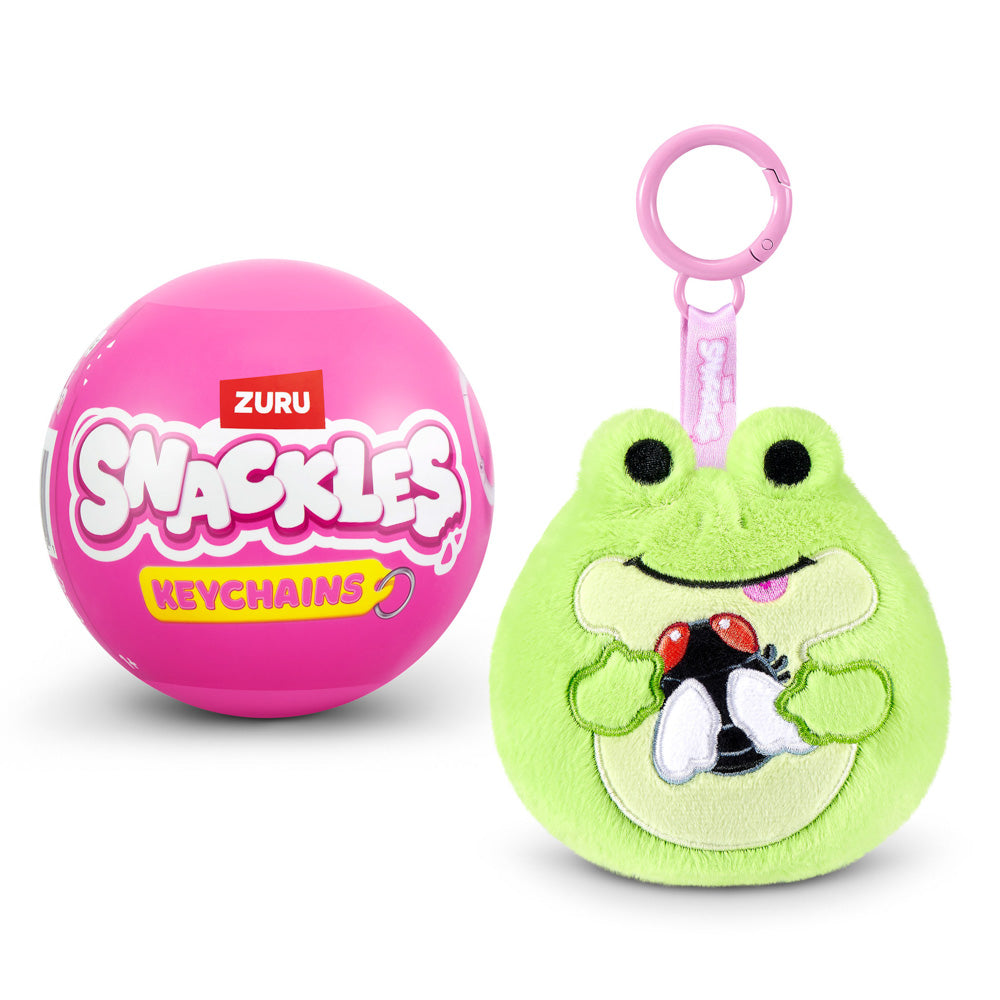 ZURU Snackles 3.5 Inch Toy Plush Keychains - Series 1 Mystery Capsule.