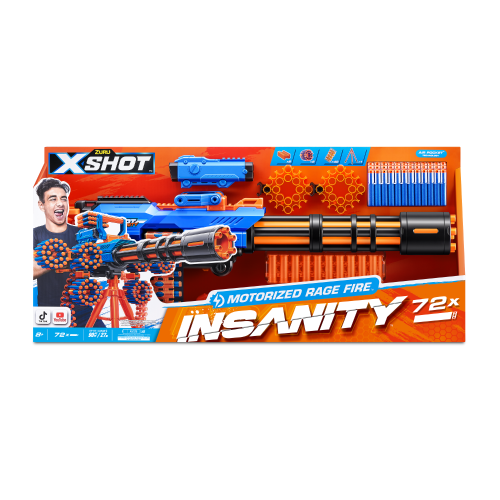 ZURU X Shot Insanity Motorised Rage Fire Toyworld NZ