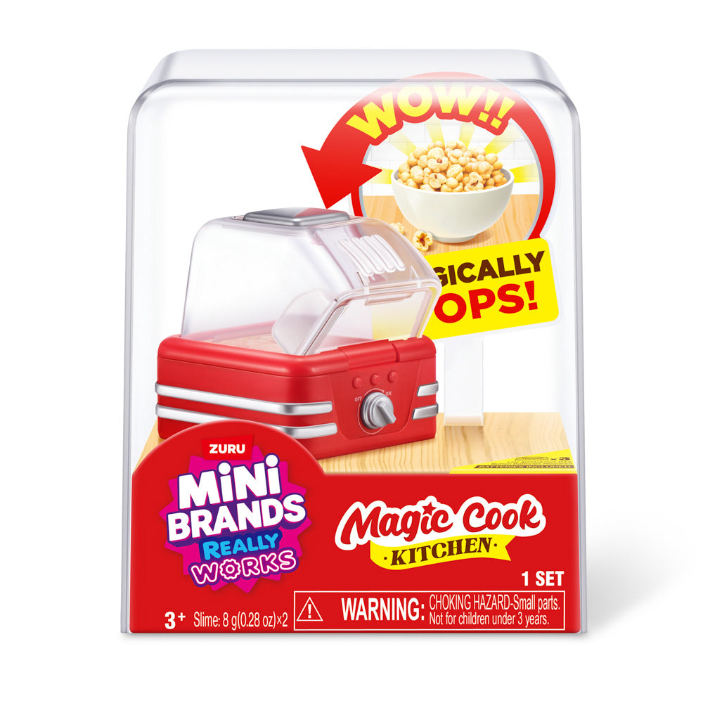 ZURU Mini Bands Magic Cook Kitchen S1 Toy Popcorn Machine, in packaging
