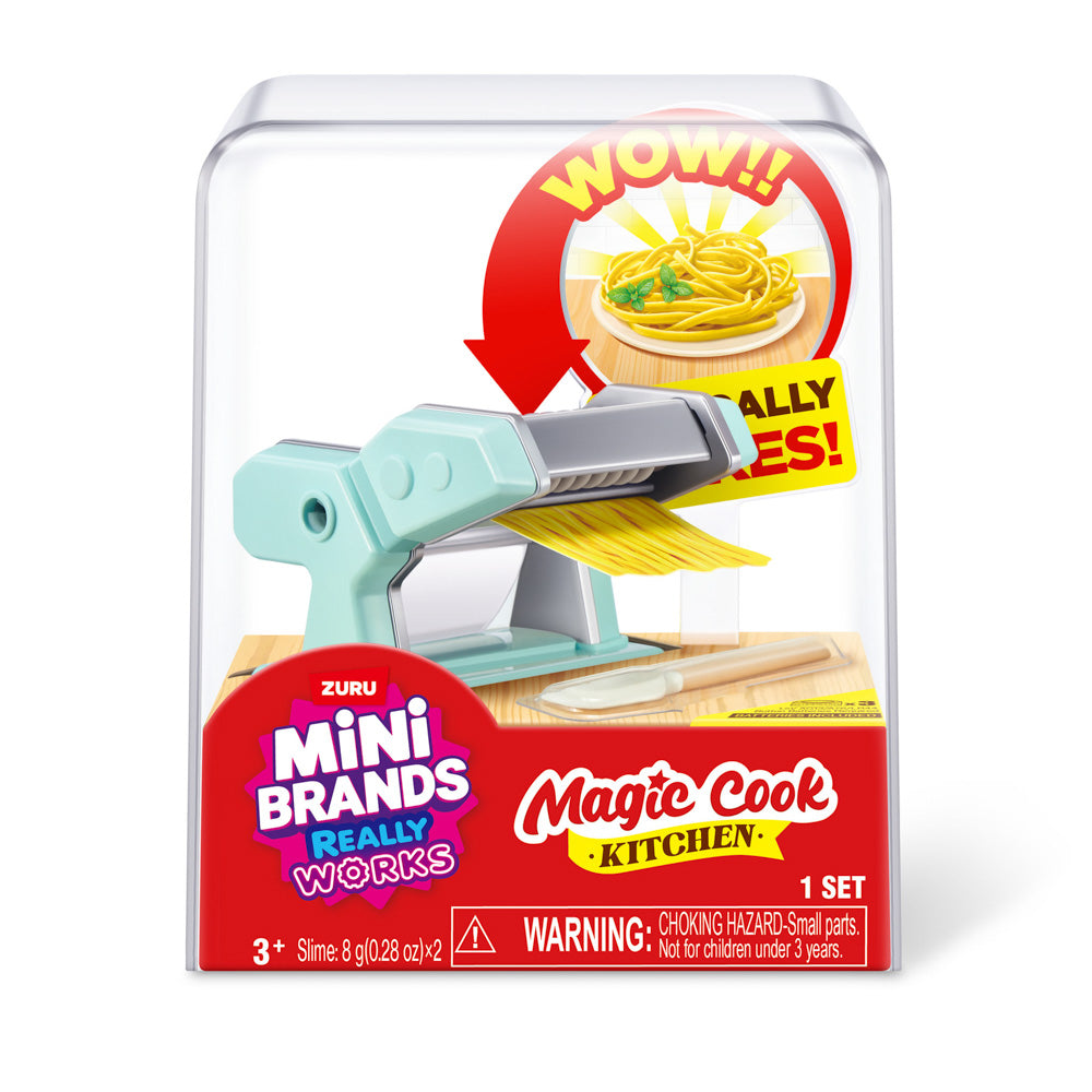 ZURU Mini Brands Magic Cook Kitchen S1 Toy Pasta Maker, in packaging