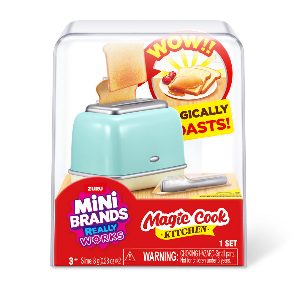 ZURU Mini Brands Magic Cook Kitchen S1 Toy Toaster, in packaging