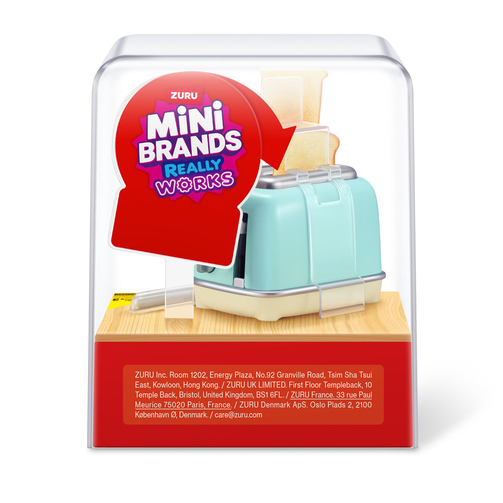 Back packaging of the ZURU Mini Brands Magic Cook Kitchen S1 Toaster