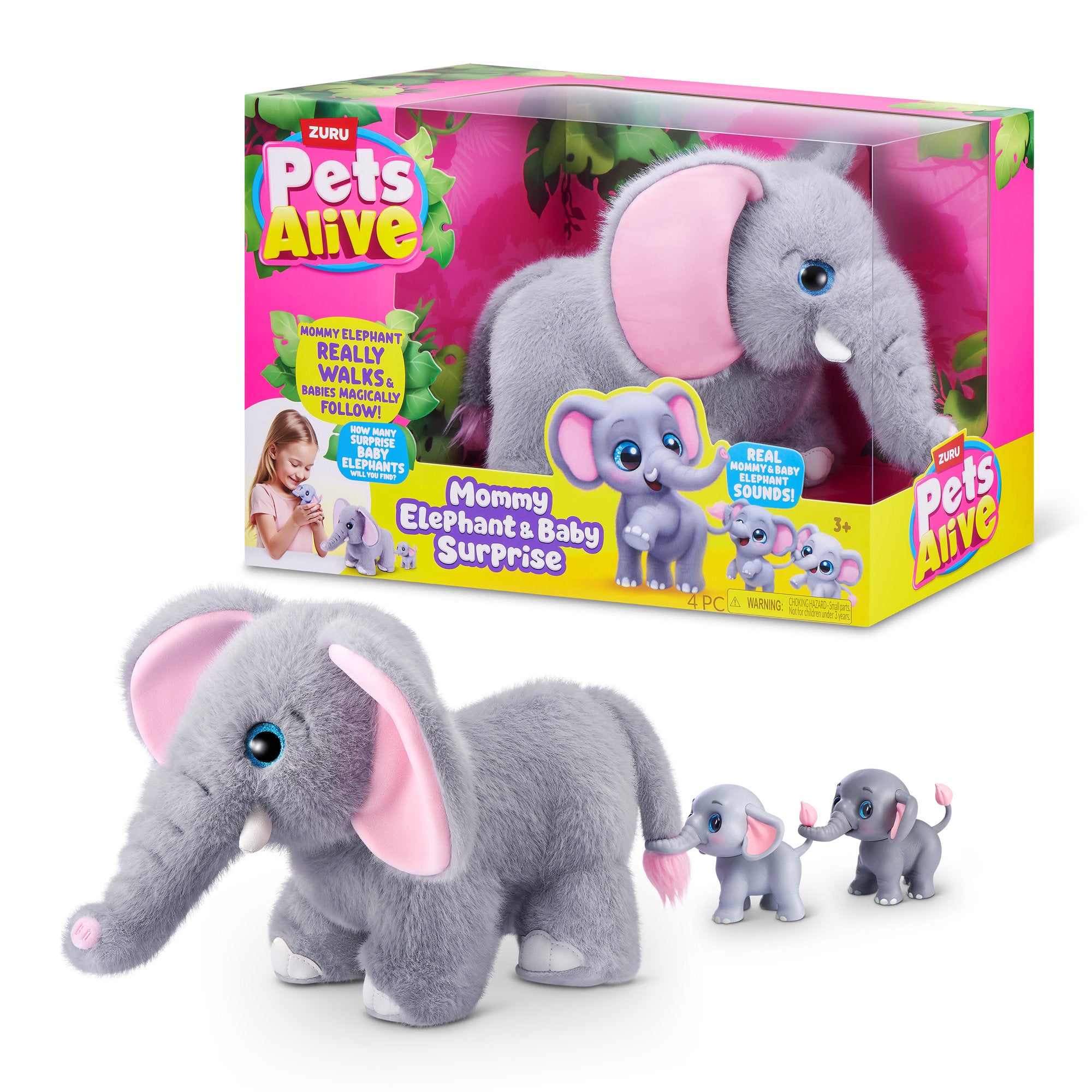 ZURU Pets Alive Mama Elephant & Baby Surprise