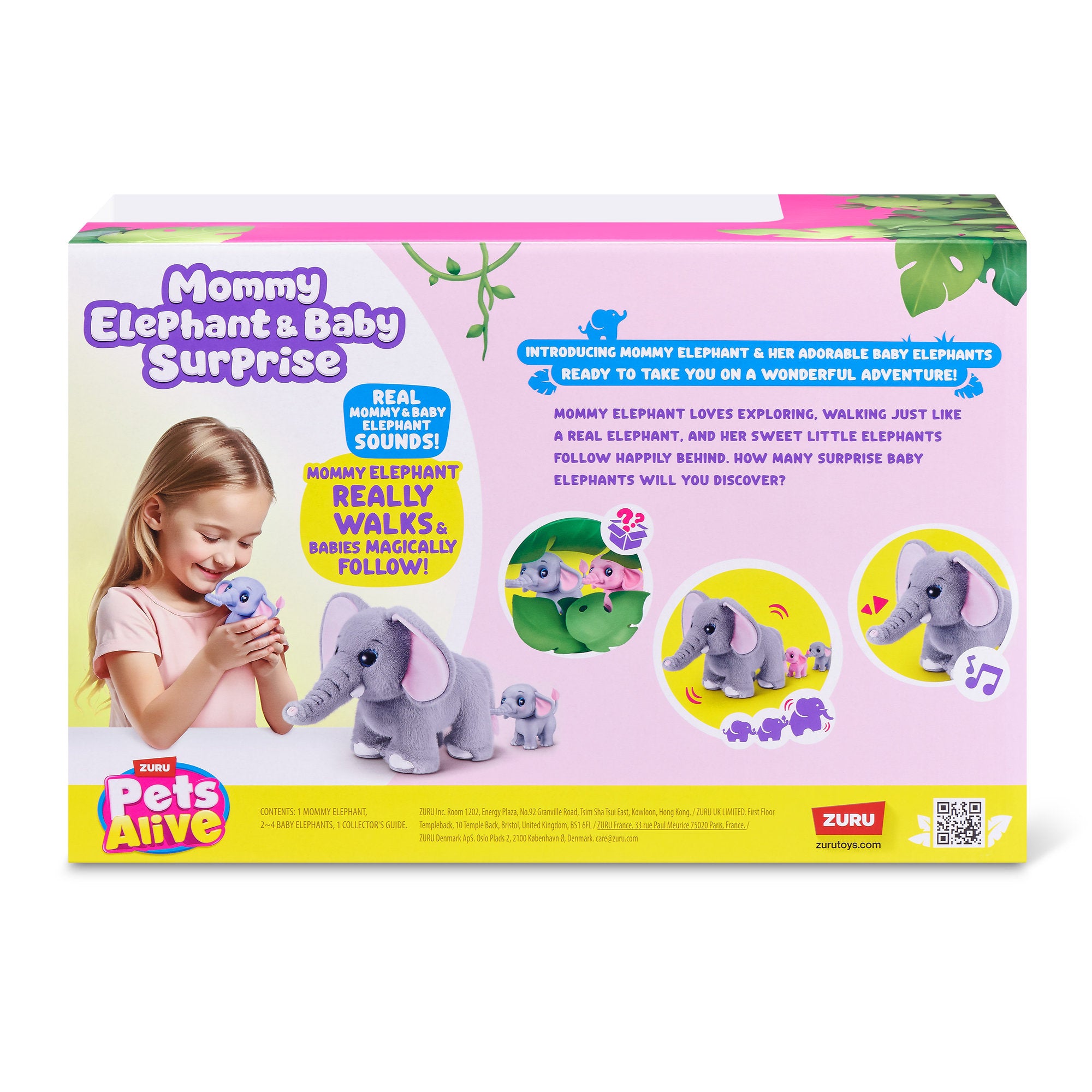 ZURU Pets Alive Mama Elephant & Baby Surprise
