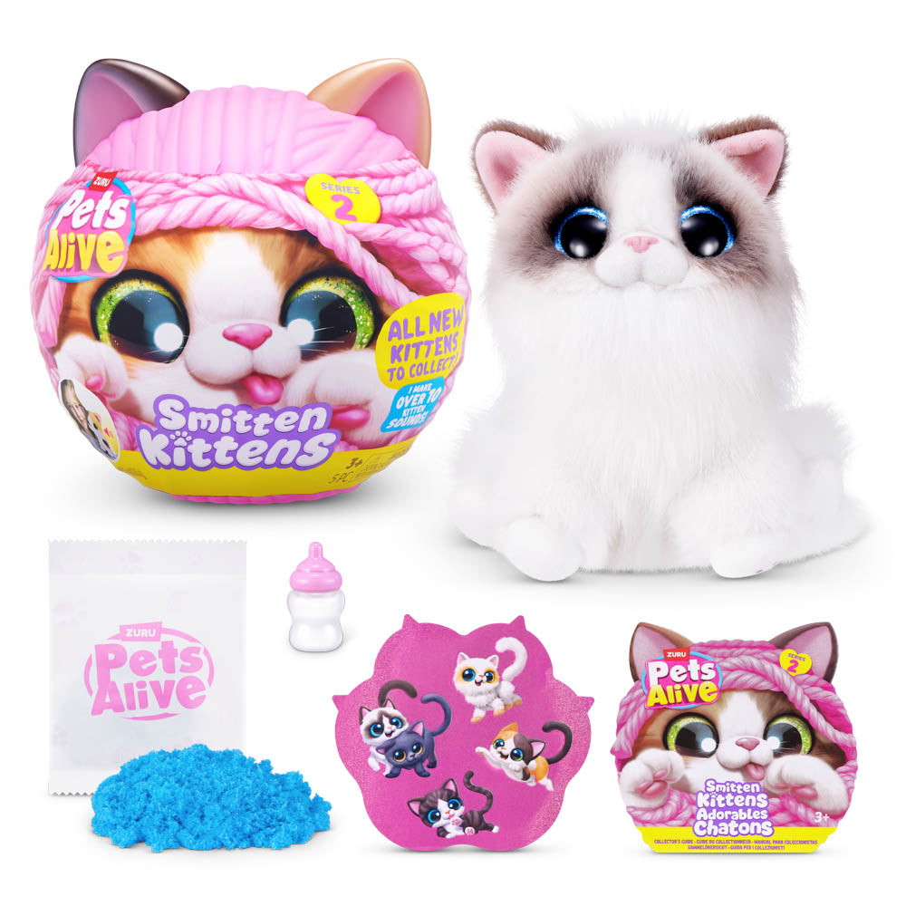 ZURU Pets Alive Smitten Kittens Interactive Plush Series 2 Blind Box