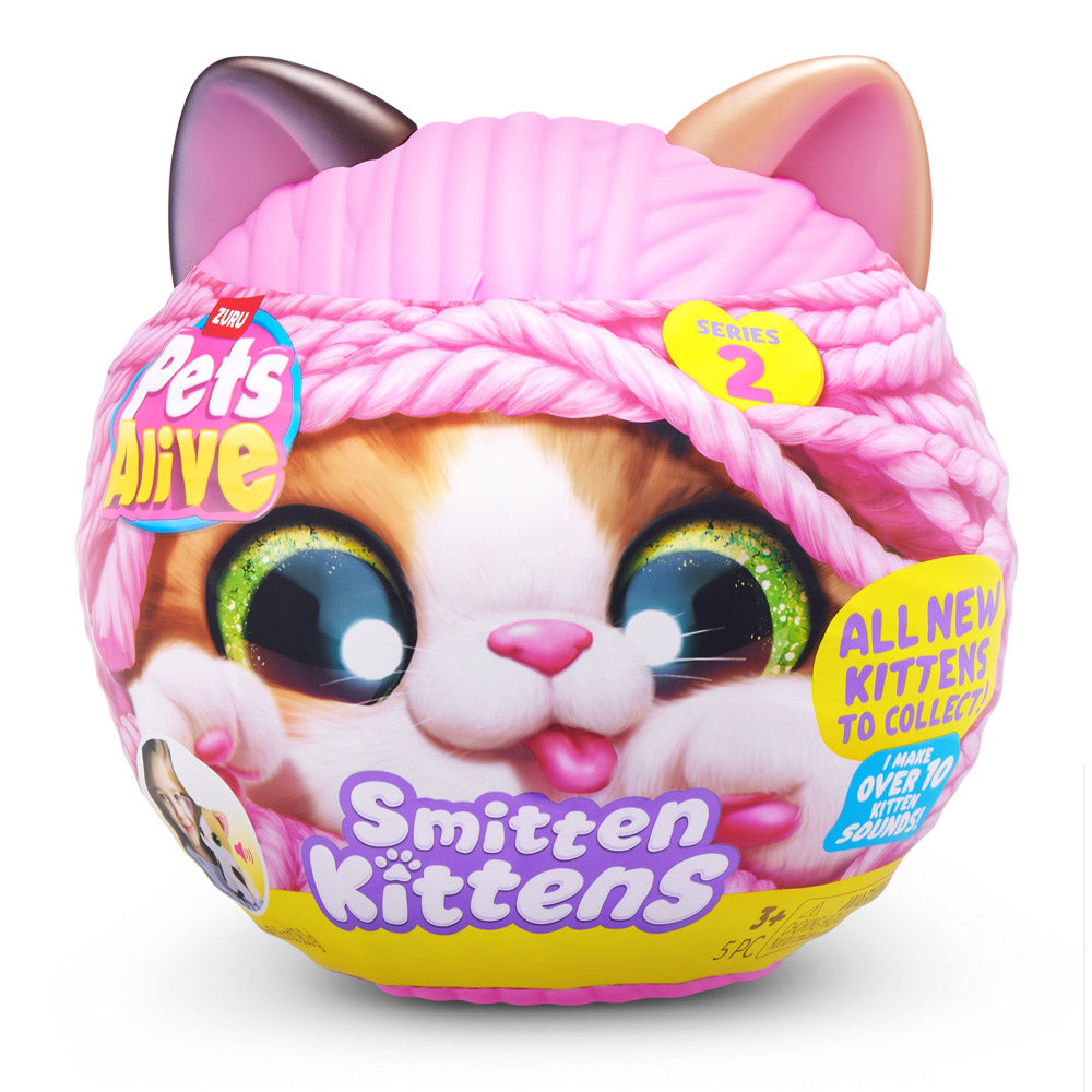 ZURU Pets Alive Smitten Kittens Interactive Plush Series 2 Blind Box toy, in packaging