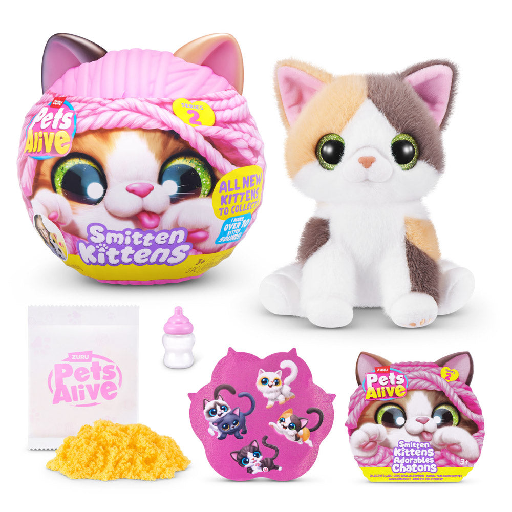 ZURU Pets Alive Smitten Kittens Interactive Plush Series 2 Blind Box toy