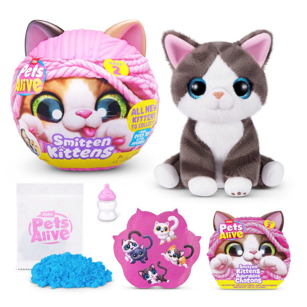 ZURU Pets Alive Smitten Kittens Interactive Plush Series 2 Blind Box toy