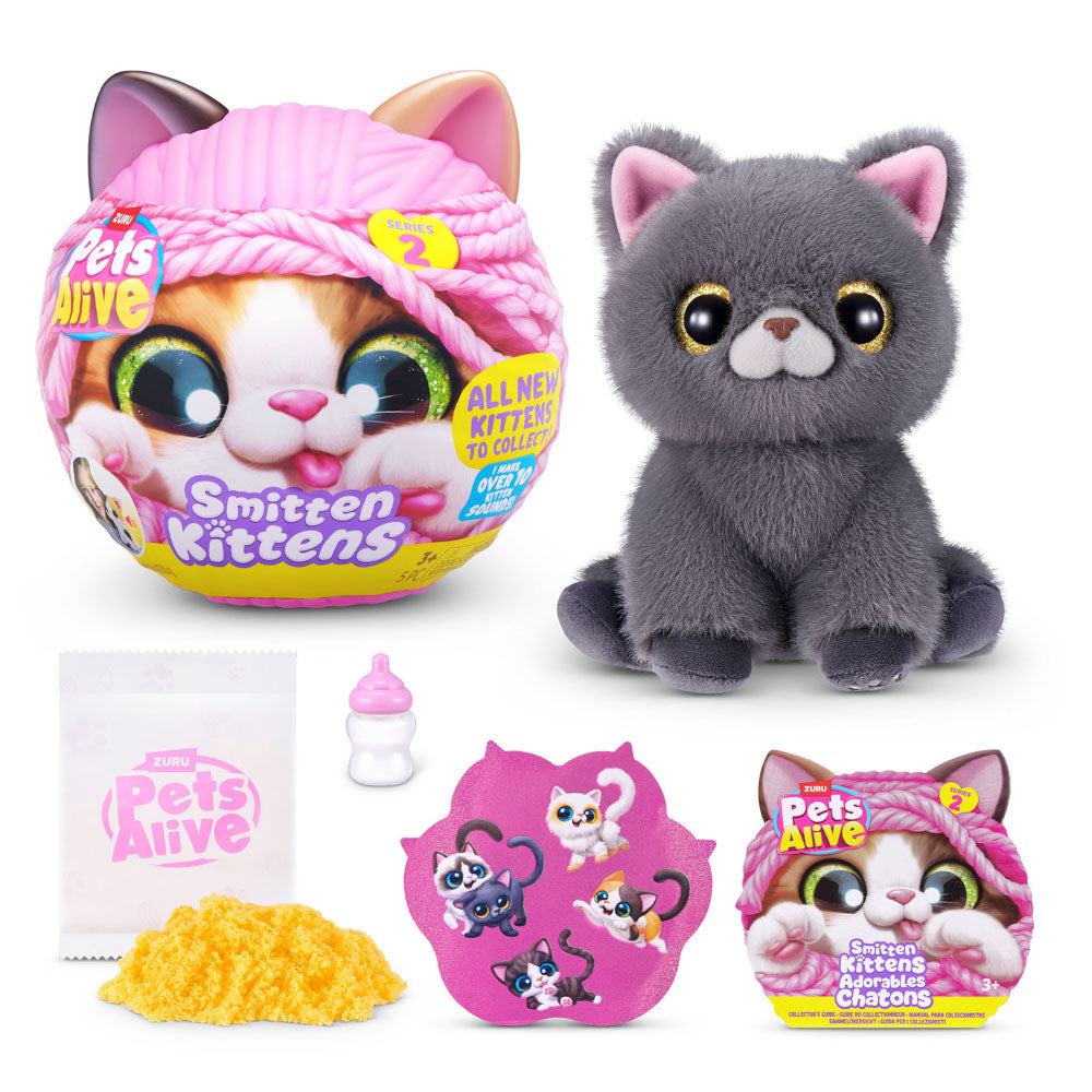 ZURU Pets Alive Smitten Kittens Interactive Plush Series 2 Blind Box toy