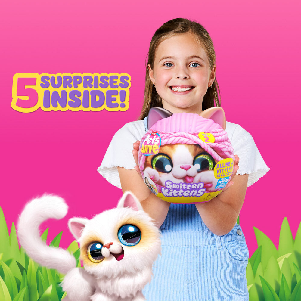 ZURU Pets Alive Smitten Kittens Interactive Plush Series 2 Blind Box toy
