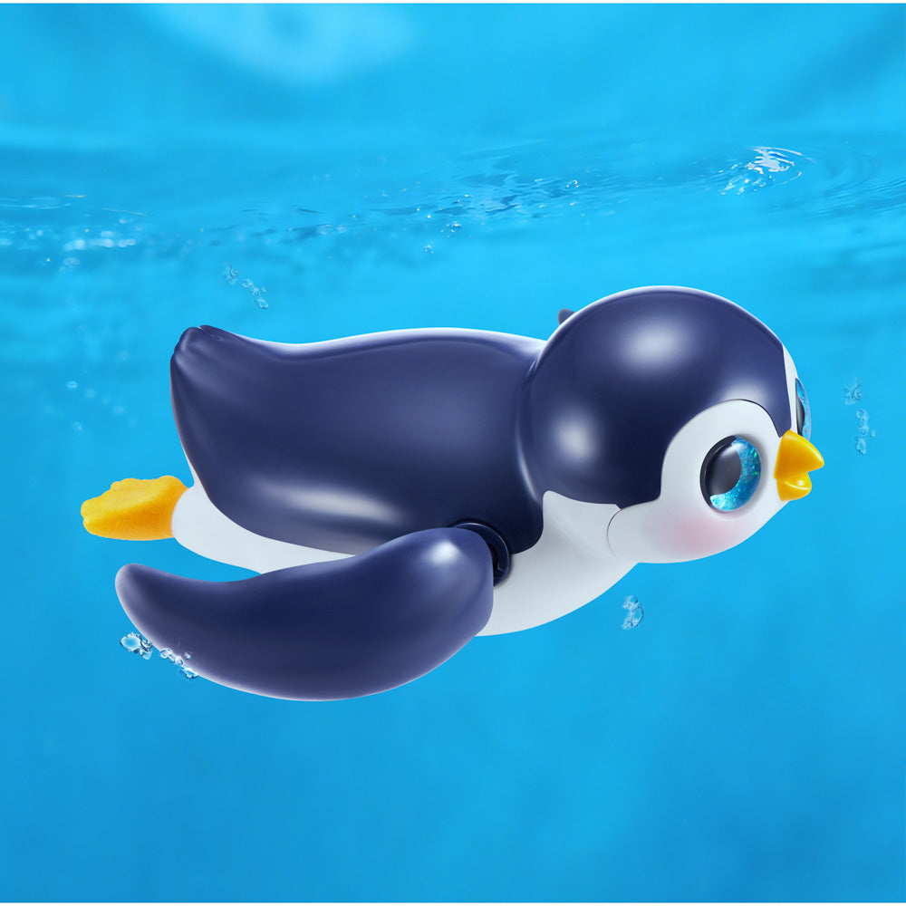 Navy penguin swimming underwater, from the ZURU Pets Alive Swimming Penguin Series 1 Bath Toy - Assorted Styles