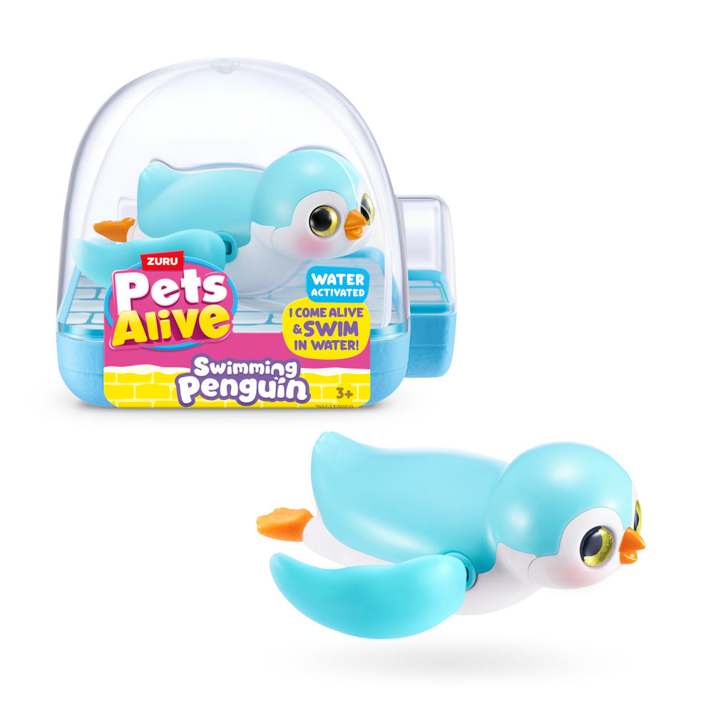 Blue ZURU Pets Alive Swimming Penguin Series 1 Bath Toy - Assorted Styles