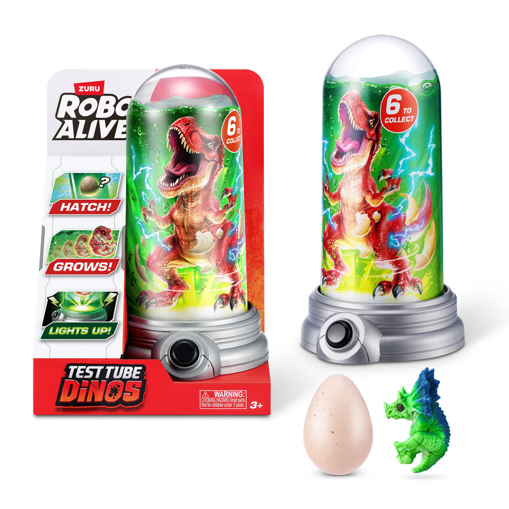 Green ZURU Robo Alive Test Tube Dinos in Egg Blind Tube