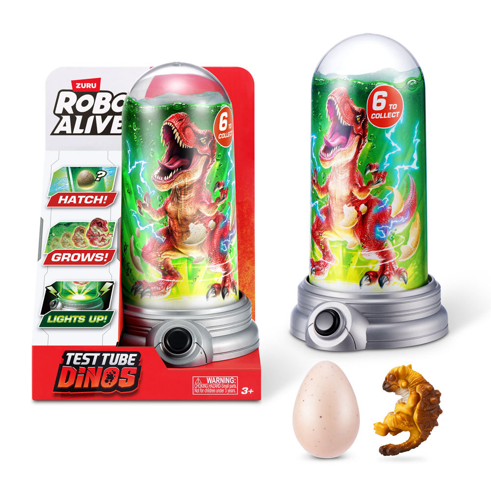 Yellow ZURU Robo Alive Test Tube Dinos in Egg Blind Tube