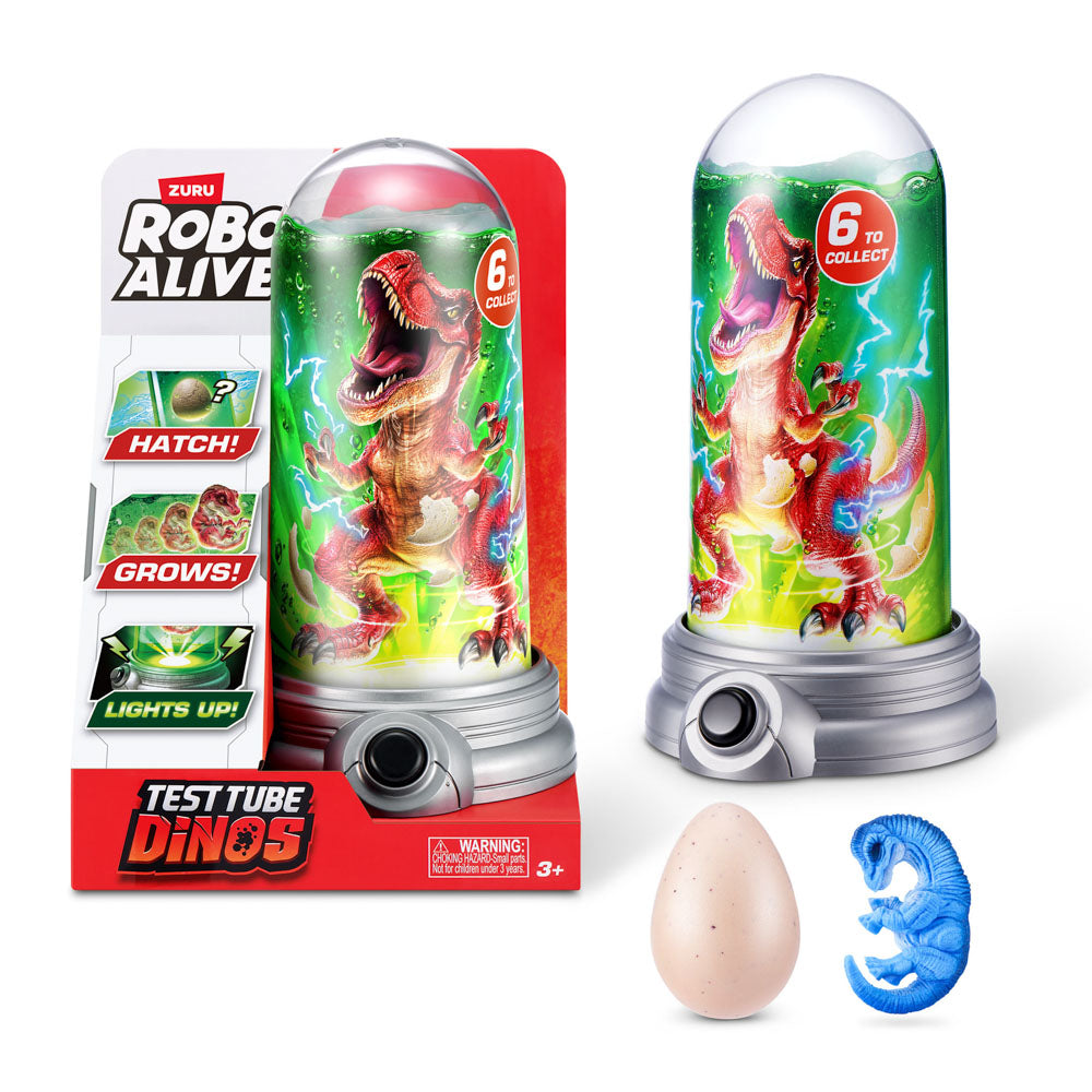 Blue ZURU Robo Alive Test Tube Dinos in Egg Blind Tube