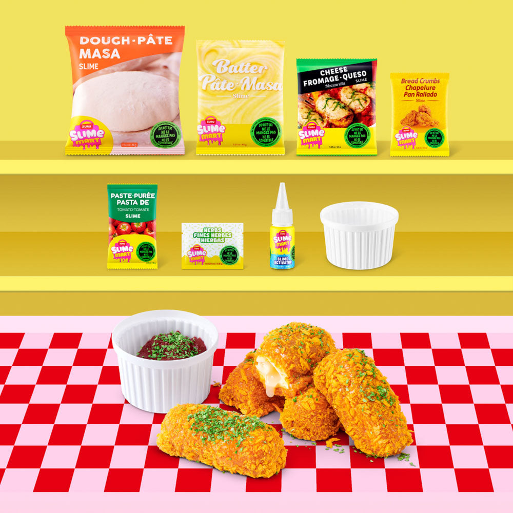 Ingredients in the ZURU Slime Mart Small Shopping Bag Series 2 Mozzarella Sticks slime