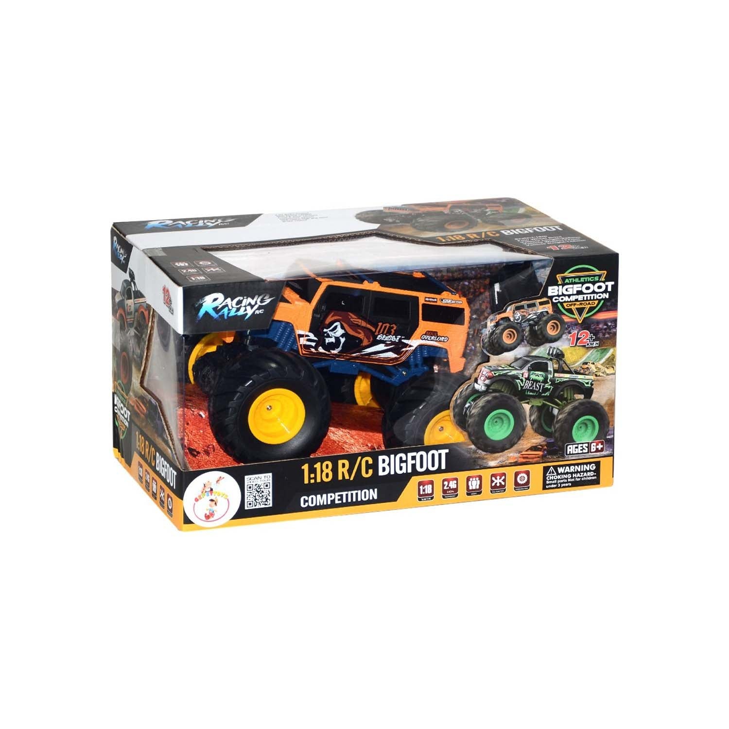 Racing Rally 1:18 Remote Control Bigfoot Soul Overlord